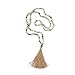 OKIKO 108 Mala Beads Necklace Tassel Long Chain Boho Statement for Women Yoga Meditation Gemstone Amazonite