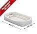 MidWest Homes for Pets XL QuietTime Double Bolster Pet Bed, White Plush 48-Inch Crate Mat with Stacked Bolsters, Machine Washable, Secure Fit with Elastic Straps