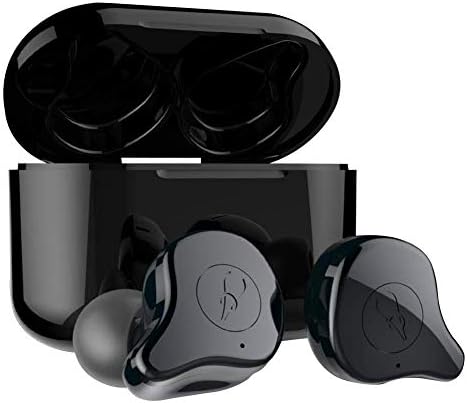 Sabbat E12 TWS Wireless BT Headphones In-ear Headsets BT 5.0 Auto-pairing w/ 750mAh Charging Box Supporting Wireless Charge (Black)