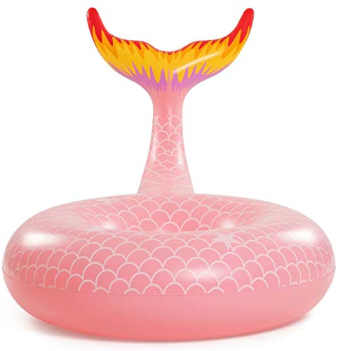 Vickea Giant Inflatable Mermaid Pool Floats for Adults (Pink)