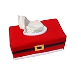 LUNIWEI Merry Christmas Santa Claus Tissue Box Cover Bags