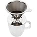 Paperless Pour Over Coffee Dripper - Stainless Steel Reusable Coffee Filter and Single Cup Coffee Maker with Cup Stand
