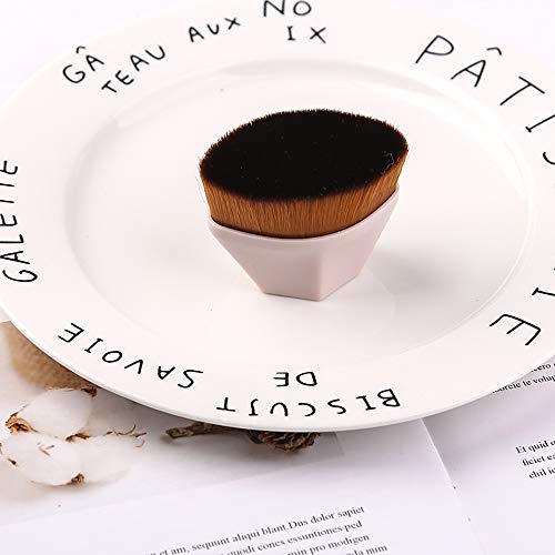 Foundation Makeup Brush Flat Top Kabuki Hexagon Face Blush Liquid Powder Foundation Brush for Blending Liquid, Cream or Flawless Powder Cosmetics with Bonus Protective Case (Light Pink) ...