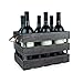 Twine Farm House Decor, Rustic Wooden Wine Bottle Holder and Wine Storage, 6 Bottle Wine Crate, Home Decor, Wine Gifts, Dark Wood, 8.8 x 8.5 x 13.5in