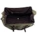 S-ZONE Oversized Canvas Leather Trim Travel Tote Duffel Weekend Bag Wheel Version 50L