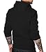 Decrum Black Fleece Pullover Mens Long Sleeve Hoodie | Wing, 2XL