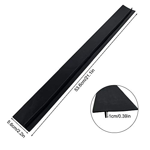 AIFUDA Set of 4 Kitchen Silicone Stove Counter Gap Cover, Long & Wide Gap Filler, Seals Spills Guard for Stovetop, Oven, Washer & Dryer, Heat-Resistant and Easy Clean (Black, white)