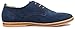 Kunsto Men's Classic Leather Oxfords Flats Shoes Lace Up US Size 10.5 Blue