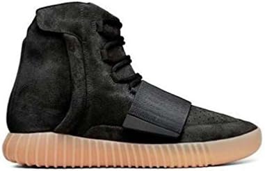 Mens Boost High-Top Glow Grey/Black/Brown Suede Fashion Sneakers