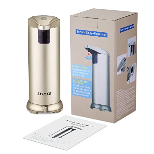 LPOLER Soap Dispensers, 280ML Automatic Touchless Stainless Steel Soap Dispensers Lotion Dispensers, IR Infrared Motion Sensor Hand Free Dish Soap for Kitchen and Bathroom [Upgraded] - Thumbnail 4
