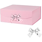 GoooodGift Pink Gift Box Large 13x11x5.3 Inches, Pink Gift Boxes for Presents with Magnetic Closure Lid, Luxury Gift Box Rectangle Collapsible Boxes for Gift Packaging