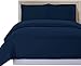 Utopia Bedding Duvet Cover Queen Size - 3 Piece with Zipper Closure - 1 Comforter Cover 90X90 Inches & 2 Pillow Shams 20X26 Inches (Navy) Comforter Not Included