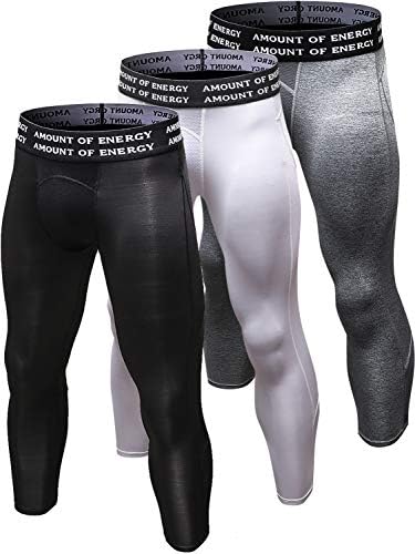 Men’s 3/4 Compression Pants Dry Powerflex Sports Baselayer Pants Running Workout Tights Leggings