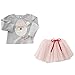Mud Pie Baby Girls' Toddler Santa's Favorite Long Sleeve Shirt and Tutu Two Piece Set