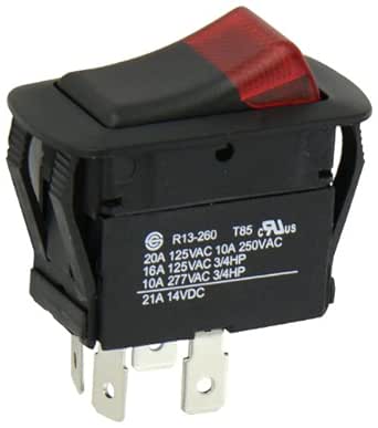 Amazon.com: Rocker Switches, On Off Circut Function, DPST, 15/10 amps ...