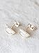 Geometric White Simulated Howlite Half Moon Post Earrings