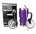 Gold Armour 30 oz Tumbler - 6 Piece Stainless Steel Insulated Water & Coffee Cup Tumbler with Straw, 2 Lids, Handle, Straw - 18/8 Double Vacuum Insulated Travel Flask (Purple)