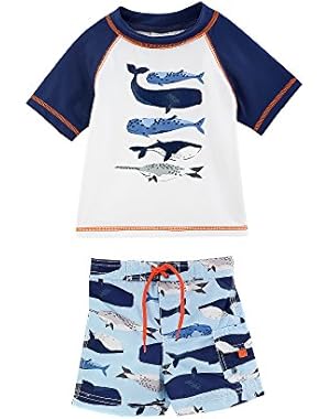 Carter's Baby Boys' Whale Rashguard Swimsuit Set