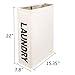 WISHPOOL Slim Rolling Laundry Hamper with Wheels Narrow Laundry Basket Dirty Clothes Hampers for Laundry Wicker Laundry Cart Thin Laundry Sorter (Slim 22
