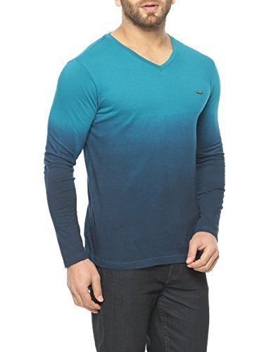 gritstones men's cotton t-shirt turquoise