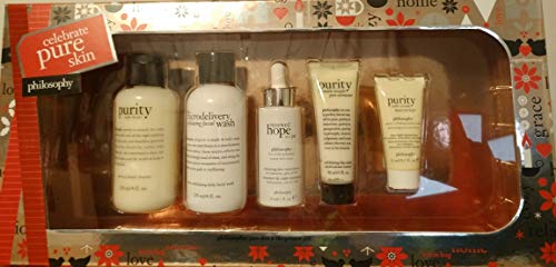 Philosophy Celebrate Pure Skin Kit By Philosophy for Unisex – 5 Pc 4oz Purity Made Simple One-step Facial Clean, 5 Oz