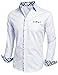 HOTOUCH Mens Business Casual Cotton Formal Dress Shirt A-White, X-Large, 27.70
