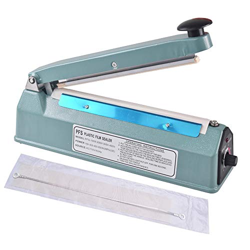 Konmee 8 Inches 200mm Bag Sealer Impulse Heat Sealer Hand Sealer Machine with an Extra Replacement Kit