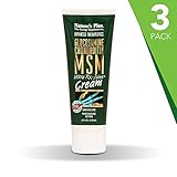 Natures Plus Glucosamine/Chondroitin/MSM Ultra Rx-Joint Cream (3 Pack) - 4 fl oz Tube - High Potency Joint Support Cream with Methlysulfonylmethane Zinc, Copper, Magnesium - Greaseless