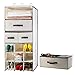 Lovotex 3 Shelf Hanging Closet Organizer with Drawers 3 Shelves Organizers and Storage Drawer for Clothes, Sweater, Towels and 9 Shoe Slots 40