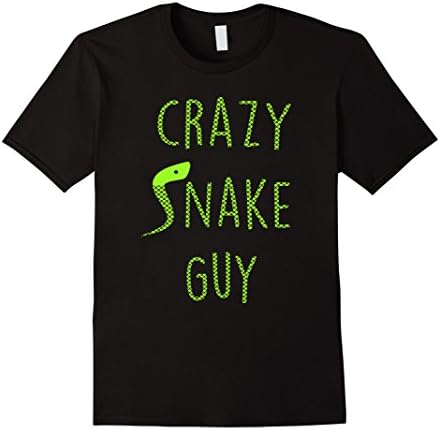 Mens Crazy Snake Guy shirt reptile rescuers lovers breeders Large Black
