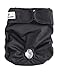 Pet Parents® Washable Dog Diapers (3pack) + Extendrs® of Durable Doggie Diapers, Premium Dog Diapers Female & Male (Medium, Black)