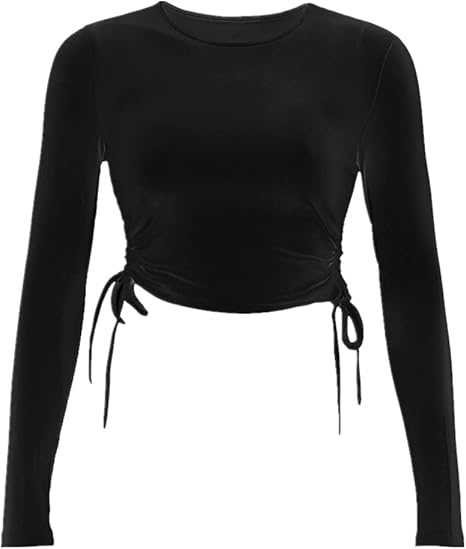 drawstring long sleeve top