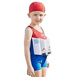 Boys Float Suit Floating Swimsuit Kids One Piece Sleeveless Buoyancy Swimwear