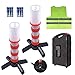 Securityman LED Road Flares (DOT Approved 2 Pack) for Roadside Emergency & Hazard Light Kit for Warning Traffic - Magnetic Base, Waterproof Case, Safety Vest for Cars and Trucks