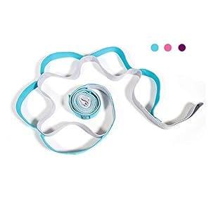 TClian Yoga Strap, 12 Loops Yoga Stretch Strap & Non-Elastic Band for Daily Stretching, Physical Therapy, Pilates, Dance and Gymnastics with Carry Bag