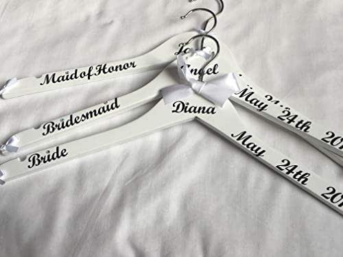 Amazon Com Personalized Wedding Hanger Brides Hanger Bridesmaids Hangers Bride To Be Hnager Bridal Party Hangers Set Of 6 Handmade