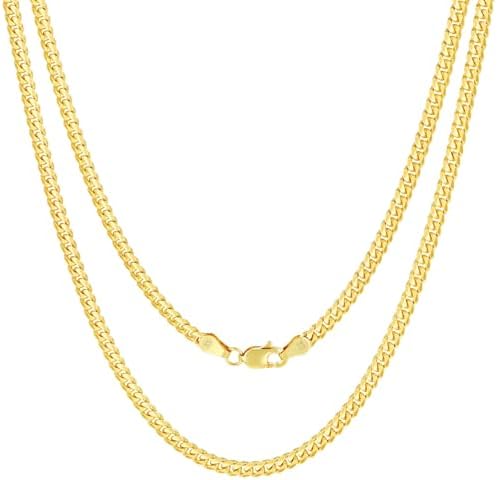 Nuragold 14k Real Yellow Gold Round Box 1.5mm Venetian LInk Chain