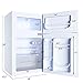 COSTWAY Compact Refrigerator 3.2 cu ft. Unit Small Freezer Cooler Fridge (White)