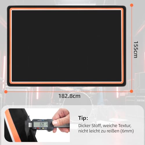 OUUTMEE Drum Mat 182 x 155 cm Black / Orange