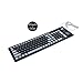 Alinshi Foldable Silicone Keyboard USB Soft Waterproof Keyboard (Black)