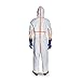 DuPont Tyvek 800 CE-Certified Cat-III Type-3/4/5/6 Chemical Protective Coverall Suit with Sealed Bag, White, Small, 1-Pack