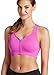 Jockey Women's Bras Zip Front Sports Bra, Fuchsia, L