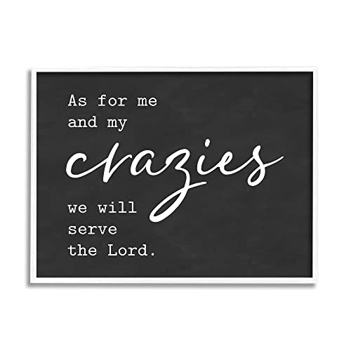 Stupell Industries Religious Family Quote Serve The Lord Humorous Phrase, Desig…
