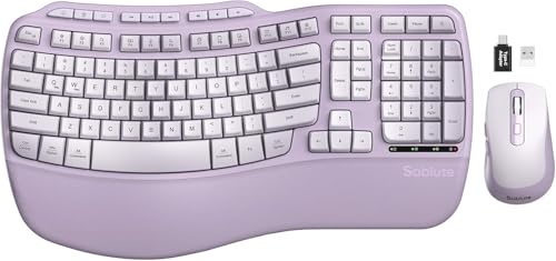 Sablute Wireless Ergonomic Keyboard and Mouse Combo