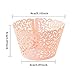 BAKHUK 100pcs Lace Cupcake Wrapper, Laser Baking Cup Liners Holders Muffin Case Trays for Wedding Anniversary Baby Shower Birthday Party Decoration (White and Pink)