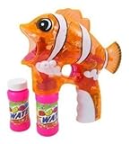 Cartoon Fish Bubble Gun- Led Clownfish Bubble Blaster (Assorted Colors)
