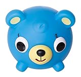 Jabber Ball Japan Oshaberi Doubutsu Talking Animal by Sankyo Toys - Borukuma Stress Relievers Squishy Ball - Neon Blue Bear