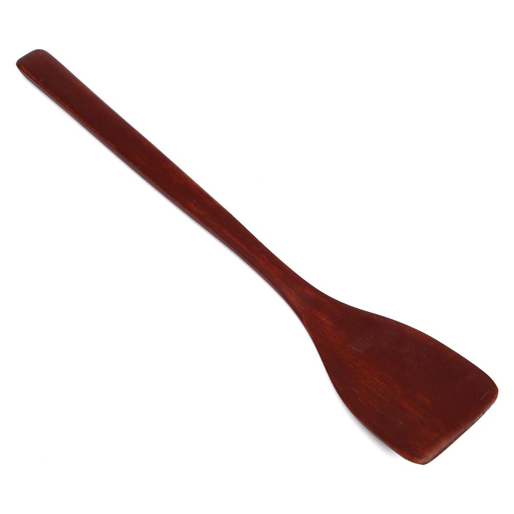 Nonstick Wooden Turner Fried Shovel Cooking Kitchen Utensils Shovel Long Handled Wood Corner Spatula Spoon Scraper (Red)