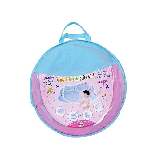 Baby Mosquito Net Bed, Portable Foldable Travel Zippered Infant Canopy Tent Newborn Crib for Summer