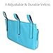 Pinji 8 Pockets Bedside Storage Bag Caddy Hanging Organizer Pockets for Headboards, Bed Rails, Dorm Rooms,Bunk Beds, Hospital Beds Blue